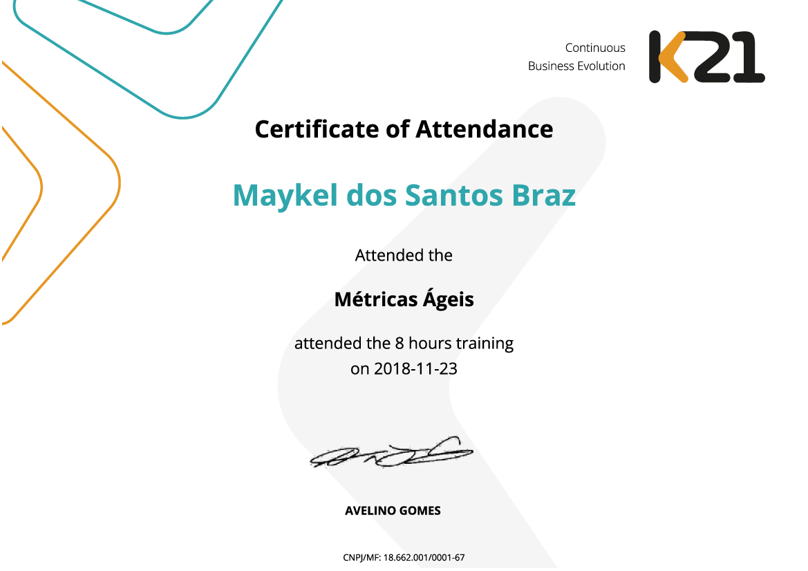 Certificado K21